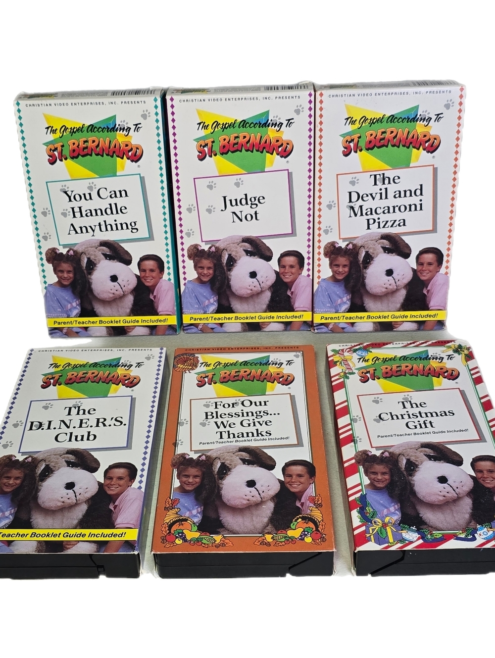 Vtg The Gospel According to St Bernard VHS Lot Of 6 Tapes Children Christian 90s